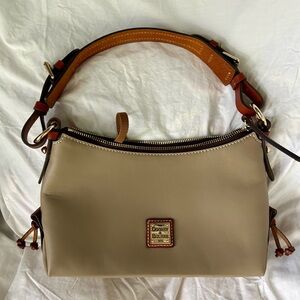 Dooney & Bourke Tan and Brown Shoulder Bag